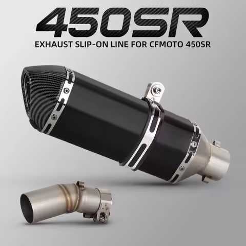 450NK exhaust Slip on Line 370mm muffler For CF MOTO 450SR 450NK 450SS 450 SR NK SS 2022-2026 Motorc