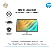 HP E27u G5 USB-C QHD Monitor (27"/ 2560x1440/ 350nits/ IPS/ 75Hz/ 3yrs) 6N4D3AA#AB4