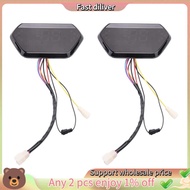 2 PCS 48V/60V Motorcycle Odometer Digital LCD Display Tachometer LCD Speedometer Black for Electric 