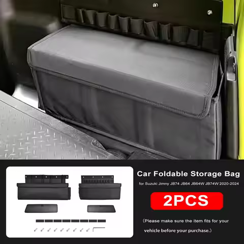 Car Foldable Storage Bag Rear Trunk Side Organizer Box for Suzuki Jimny JB74 JB64 JB64W JB74W 2020 2