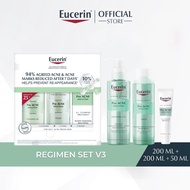 Eucerin ProACNE Regimen Set V3 - Gel Cleanser + Toner Moisturizer + A.I.Clearing