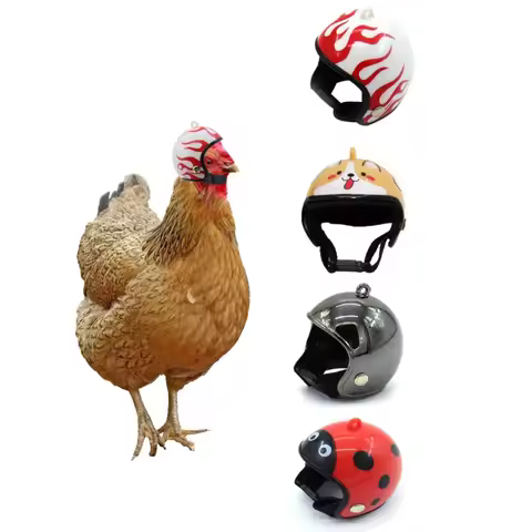 Hen Helmet Chicken Hat Pet Safety Funny Parrot Chicken Small Pet Headwear Hard Hats Costume Accessor