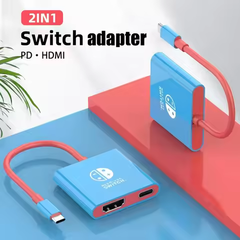 Portable Nintendo Switch Docking Station TYPE-C Hub with HDMI-Compatible Perfect for Travel and Gami