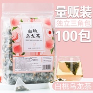 White Peach Oolong Tea Triangle Tea Bag Peach Fruity Oolong Cold Brew Tea Flower Fruit Tea Bag Brew 