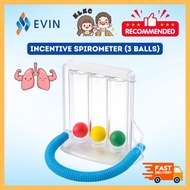 【MDA APPROVED】 EVIN Incentive Spirometer 3 Balls/6000cc (Respiratory Lung Training Device)