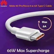 Huawei 6A Supercharge Type C USB Cable 66W Charger Cable For Mate 30 40 Pro P20 P30 P40 Pro Nova 8 Se Honor 30 30S V30