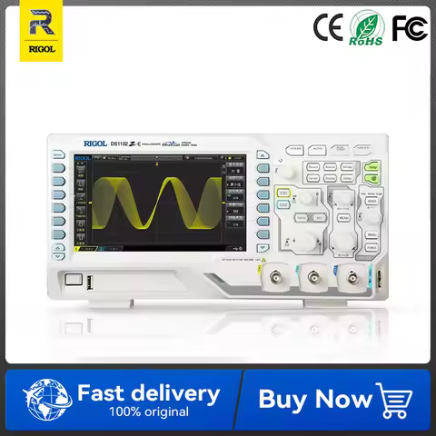RIGOL DS1102Z-E DS1202Z-E Digital Oscilloscope 100-200MHz Sampling Rate 1GSa/s Memory 24Mpts 2 Chann