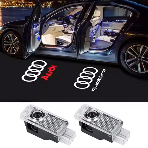 2pcs car door lights welcome lights suitable for Audi A1, A3, A4 A5, A6, A7, A8, Q1, Q3 Q5, Q7, Q8, 