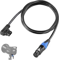 Neewer D Tap Male to 3 Pin XLR Female Power Cable 6ft/1.8m for Continuous Video Lighting Power Suppl