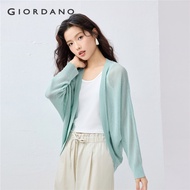 GIORDANO WOMEN Buttonless hollow knit cardigan 13355205