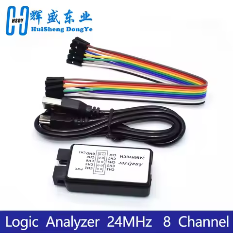 USB Logic Analyzer 24MHz 8 Channel 24M/seconds Logic Analyzer Debugger For ARM FPGA Logic Analyzer L
