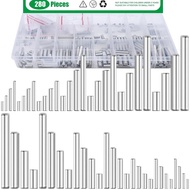280Pcs 28 Sizes 304 Stainless Steel Dowel Pins Assortment Set, M1.5 M2 M2.5 M3 M4 M5 M6 Shelf Suppor
