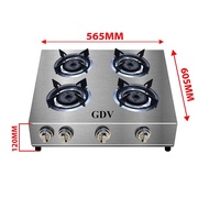 GDV 4-Burner Stainless Steel Square Semi-Industrial Gas Stove - Genuine Product