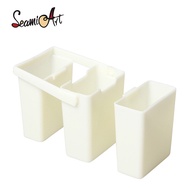 SeamiArt Plastic Washing Bucket for Watercolor/Gouache/Acrylic Painting (3 Pcs/Set)