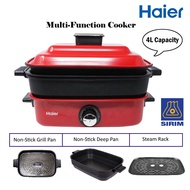 Haier 4L Multi-Function Cooker HA-MFC01 SIRIM | suitable for BBQ, Steamboat, Steam Fish, Grilling | 