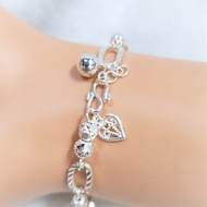 1478#Original 925 silver 纯银设计手链/银脚链 # Rantai Tangan / Kaki Pure 925 Silver Bracelet 纯银手链#Silver  Bra