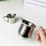 JEREMY Stainless Steel Milk Jug, 2/3/5/7 Oz with Pointed Spout Latte Cream Pitcher, Durale Small Cap