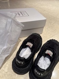 MMY BLAKEY Black Canvas Chunky Sole Sneakers