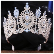 มงกุฎเจ้าสาว Queen Headband ผู้หญิงอุปกรณ์เสริมผม Rhinestone Tiara สำหรับ Masquerade Ball จัดเลี้ยงค
