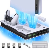 【In stock】SG StockPS5 Stand With 2 Dual Fast Cooling Fans Controller Charging Station with 3 Extra USB Ports Stand 45IC