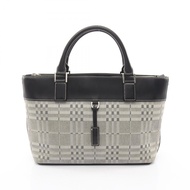 【二手】Burberry 博柏利 (Burberry) 灰色/黑色帆布皮革手袋 女士二手 B