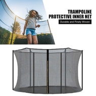10Ft Trampoline Enclosure Net Children Trampoline Replacement Accessories Jumping Bed Inner Safety Fence Net 6/8 Poles