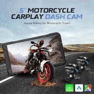 Zimtop M10+ จอมอเตอร์ไซค์ CarPlay + กล้องหน้า-หลัง กันน้ำ เชื่อมต่อรองรับ Apple CarPlay / Android Au