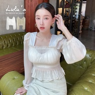 LULUS [A01200538] E Square Neck Elastic Top 2 Colors 0730