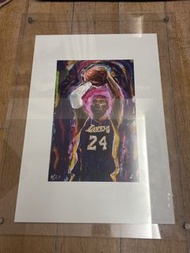 Kobe Bryant 24號 湖人隊 簽名畫作