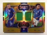 NEYMAR WILLIAN 03/10 DT-BR1 2017-18 Panini Select Double Team การ์ดบอล