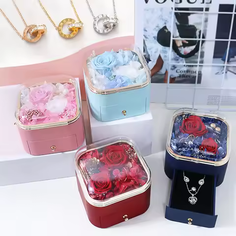 Exquisite jewelry gift box for necklace earrings, Valentine's Day, birthday, girlfriend, mother's da