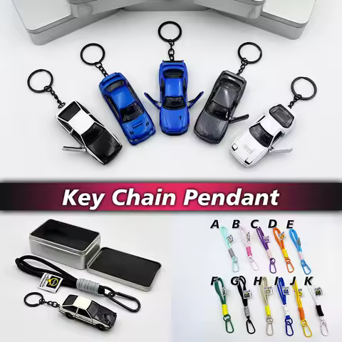 Initial D AE86 Skyline GTR R34 R32 Impreza SAVANNA RX7 FC3S Car Model Toys Key Chain Pendant Gift DI
