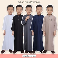 Jubah Budak Lelaki Premium Cotton Jubah Kids boy Jubah Tahfiz Putih Navy blue White Black Khaki brown Grey NAQIB nurasz
