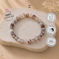 Zupazupazuuu | Agate Cube Bracelet 6mm - Genuine Jade Natural Stone Bracelet - Hand Bracelet - Enhan