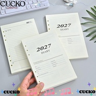 BACKSTR 2027 Journal Agenda Plannner Notebook, English A5 Diary Planner Refill Pages, Durable Loose 