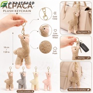 MIOSHOP Alpaca Plush Keychain, Cute Key Accessories Alpaca Bag Charm,  Gold Tone Clasp Mini Alpaca P