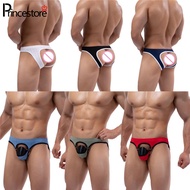 Men Underwear Mens Open Front Hole Panties Seamless Solid Thong G-string