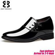 eight monkeys Fashion Black Shoes For Men Pu Leather Shoes For Men New Formal Shoes For Men
