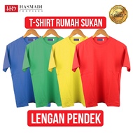 BAJU RUMAH SUKAN LENGAN PENDEK/ BAJU SUKAN WARNA/ T-SHIRT RUMAH SUKAN SEKOLAH