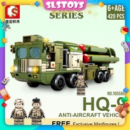 Sembo Block 105595 Military Series HQ-9 Anti Aircraft Missiles System Air Defense Anti-emblem Buildi