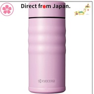 Kyocera Water Bottle Ceramic Coffee Bottle Mug Bottle 350ml Screw Type, Inner Ceramic Finish, Vacuum Insulated, Keep Warm or Cold CERAMUG CERAMUG Pink MB-12S PK