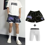 YLIE American Basketball Shorts Basketball Shorts American Shorts Ball Shorts Knee-length Basketball