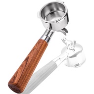 51mm Portafilter for CASABREWS 3700/CM5418, Dual Spout Espresso Handle with Siam Rosewood Grip & 304