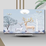 Luxury TV Dust Cover Flower Weatherproof Dust-proof Protect LCD LED Plasma Television Table Runner C