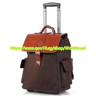 Men Women Fashion Oxford Fabric Trolley Bag Laptop Luggage Travel Bag Backpack with Fixed 2 Wheels