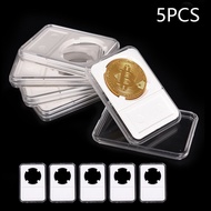 【SUFA】5Pcs Commemorative Coin Slab Holder Coin Display Storage Box Case Protector