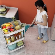 Storage Storage Multi-Layer Shelf Kitchen Movable Floor Multifunctional Trolley Foldable Storage She