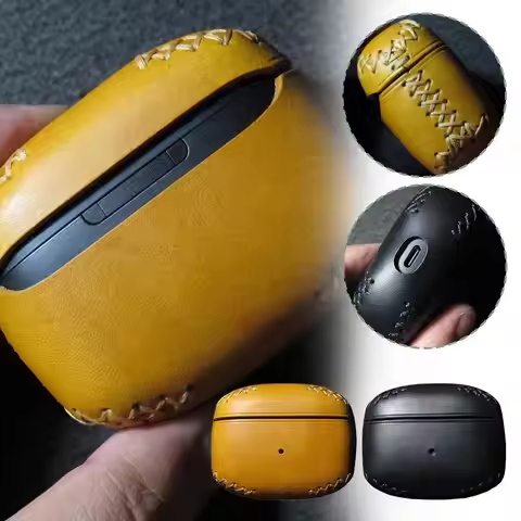 FOR B&W PI8 Protective Case Leather Case Handmade Leather Case Leather Plant Tanned Leather PU Earph