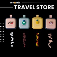 〔PENANG seller〕Cute Medicine Pill Box Mini Daily Medicine Pill Storage Box Brooch Jewelry Travel Pin Box Holder Plastic