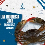 [SEACO] Bundle of 2 Live Indonesian Crab 300-500g/pc